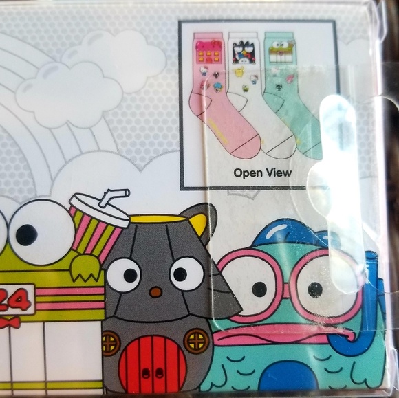 Rare Vintage Hello Kitty Sanrio 3 pair Crew Sock New - Picture 5 of 8